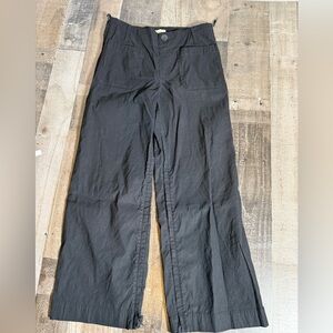 Maeve Colette Adaptive Cropped Wide Leg Pants Black Side Zip Anthro Size 27